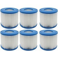 6er-Pack Whirlpool-Poolfilter – Typ d – Ersatzfilterkartusche für Summer Waves von MUMU