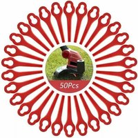 Aktionsset mit 50 Klingen kompatibel für Ferrex Aldi Far 20-i Kantenschneider, Ersatzklingen für Ferrex L95 Akku-Kantenschneider (13 x 8 mm, rot) Mumu von MUMU