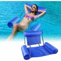 Aufblasbare Schwimmbad-Hängematte, 4-in-1 schwimmende Hängematte, aufblasbarer Stuhl, aufblasbare Matratze für Erwachsene, mit manueller Luftpumpe, von MUMU