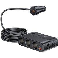 Mumu - Autoladegerät Zigarettenanzünder-Splitter, 7-in-1 Auto-USB-Ladegerät 3-fach Zigarettenanzünder-Adapter mit Schaltern Steckdose pd & QC3.0 Mumu - Autoladegerät Zigarettenanzünder-Splitter, 7-in-1 Auto-USB-Ladegerät 3-fach Zigarettenanzünder-Adapter mit Schaltern Steckdose pd & QC3.0 von MUMU