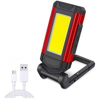 Bau-Arbeitsleuchte, leistungsstarke wiederaufladbare Arbeitsleuchte, LED-Arbeitsleuchte, Werkstattlampe mit Magnetfuß, Taschenlampe mit von MUMU