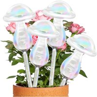 Mumu - Bewässerungskugeln, 4 Stück Pilz-Bewässerungskugeln, Glas-Bewässerungsspieß, tropfenförmige, selbstbewässernde Glühbirnen in Pilzform für von MUMU