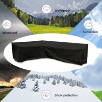 Bezug für Garten-Ecksofa – 215 x 215 x 85 cm – h: 70 cm – wasserdicht und beständig gegen UV-Strahlung, Frost und Anlaufen von MUMU