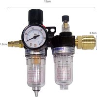 Filterregler 1/4 Luftdruckregler, Wasser-Öl-Abscheider, Luftdruckregler für Kompressor und Druckluftwerkzeuge von MUMU