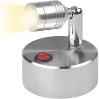 Mumu - Kabelloser LED-Strahler, batteriebetriebene LED-Wandleuchte, warmweißes Licht, Schrank mit rotierenden Lichtern, Kopfschrank, von MUMU