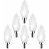 Kleine LED-Glühbirnen mit E14-Edison-Schraube, entspricht einer 40-W-Halogenlampe C37, 400 lm, 3000 k, Warmweiß, 6 Stück von MUMU
