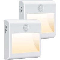 Mumu - LED-Batterie-Nachtlicht [2er-Set], mit Bewegungssensor, auto/an/aus, Kind 4000K Naturweiß, selbstklebende Schranklampe für Flur, Treppe, von MUMU
