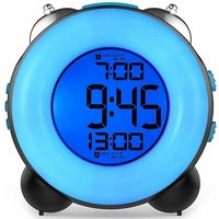Mumu - Lauter Wecker für schwere Schläfer mit optionalem Alarm duale Weckeinstellungen Snooze-Funktion (voll blau) 1Stk von MUMU