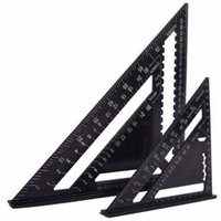 Mumu - Multifunktions-Zimmermannswinkel 18 cm und 30 cm, dreieckiges Metall-Aluminium-Lineal, quadratisches Lineal, Winkelmesser, Führungswinkel von MUMU