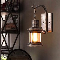 Mumu - Retro antike industrielle Wandleuchte Außenbeleuchtung Veranda Gartenlampe (Bronze) von MUMU