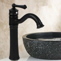 Schwarzer Waschbecken-Wasserhahn, Waschbecken-Badezimmer-Wasserhahn, Dusch-Wasserhahn, Mischbatterie, Waschbecken-Wasserhahn, Badezimmer-Wasserhahn von MUMU