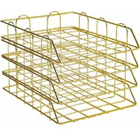 Mumu - Teile Briefablage A4 Papierablage Stapelbare Ablagefächer Büro Metallablagen Ablagesysteme Dokumentenablage Organizer Büro von MUMU