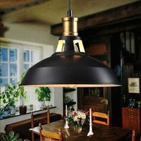 Mumu - Tigrezy Industrielle Vintage-Pendelleuchte, LED-Deckenleuchten, Retro-Kronleuchter aus Metall mit Lampenschirm, E27-Leuchte, schwarze Mumu - Tigrezy Industrielle Vintage-Pendelleuchte, LED-Deckenleuchten, Retro-Kronleuchter aus Metall mit Lampenschirm, E27-Leuchte, schwarze von MUMU