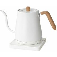 Wasserkocher, Wasserkocher für Kaffee und Tee 800 ml 1200 w, Edelstahl, weiße Holzmaserung von MUMU