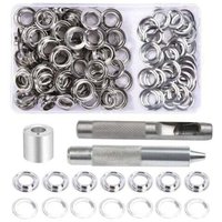 Mumu - senset, 100-teilig, Ösen mit 12 mm Durchmesser, Planenreparaturset, mit 3-teiligem Ösenwerkzeug, Ösenset für Planen, Stoffe, Vorhänge und Mumu - senset, 100-teilig, Ösen mit 12 mm Durchmesser, Planenreparaturset, mit 3-teiligem Ösenwerkzeug, Ösenset für Planen, Stoffe, Vorhänge und von MUMU