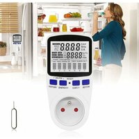 Pack Wattmeter Steckdosen-Energiezähler, Doppeltarifzähler, Steckdosen-Stromzähler, Stromverbrauchszähler mit 7 Modi und LCD-Display, max. 3680 w Mumu von MUMU