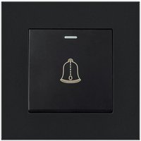 TTIO Türklingelknopf für den Außenbereich, 220 250 V, gehärtetes Glas, Türklingelschalter, kabellos, wasserdicht, Klingelknopf, 3,38 Zoll von MUMU