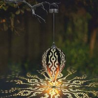 Tigrezy Solarlaterne für den Außenbereich, Garten, LED-Garten-Hängeleuchte, IP44, wasserdichte Solar-Hängelampe, Metall-Solarlaterne für Garten, von MUMU
