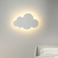Wandleuchte in Wolkenform für den Innenbereich, weiße Acryl-Wandleuchte in Wolkenform, 18-W-LED-Wandlampe, Wandleuchte für Kinder, Art-Deco-Wandlampe von FLITI