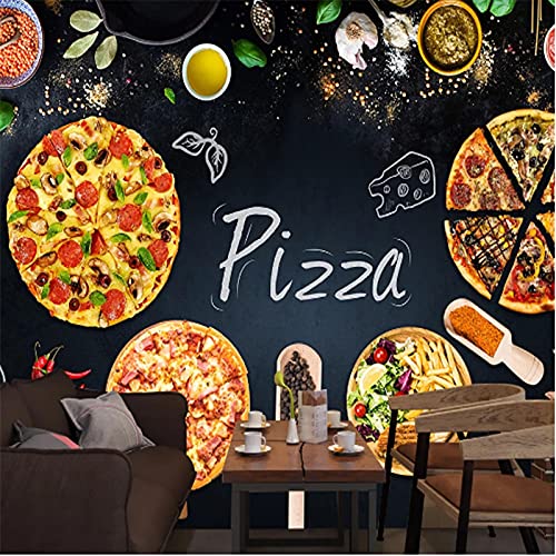 MUMUWUSG Fototapete 3D Effekt Restaurant Burger Pizza Essen Selbstklebende Wandtapete Wohnzimmer Kinderzimmer Wanddeko Tapete Art Poster Tv Hintergrund Wandbilder 200X150Cm von MUMUWUSG