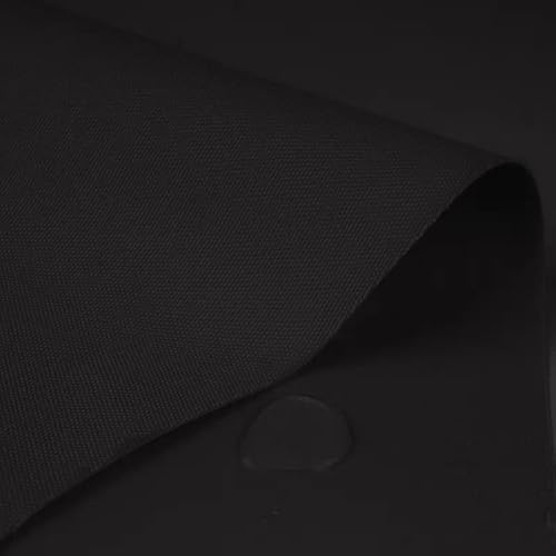 900D wasserdichter Segeltuchstoff, strapazierfähiges Oxford-Gewebe, Meterware, 150 cm breit, Polstermaterial für Markisen, Zelte, Schattierungen, DIY-Projekte (schwarz) von MUMUXIAO