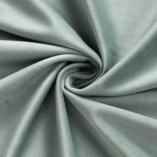 Luxuriöser Samtstoff, Meterware, weiches Plüschmaterial, 150 cm breit, Polster-Polyesterstoff für Heimwerker, Basteln, Nähen, Stoffkleiderherstellung (Cyan) von MUMUXIAO