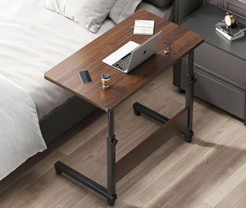 MUMUXIAO Höhenverstellbarer Beistelltisch, Computer-Stehtisch mit Rollen, leicht zu bewegen, robuster C-förmiger Beistelltisch, tragbar, für Arbeitszimmer, TV-Tablett, Tische für kleine Räume (Braun MUMUXIAO Höhenverstellbarer Beistelltisch, Computer-Stehtisch mit Rollen, leicht zu bewegen, robuster C-förmiger Beistelltisch, tragbar, für Arbeitszimmer, TV-Tablett, Tische für kleine Räume (Braun von MUMUXIAO