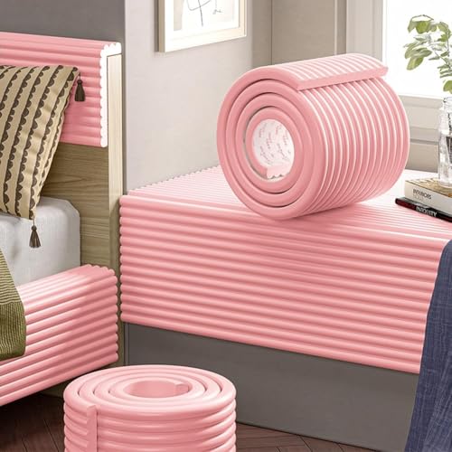 MUMUXIAO Selbstklebendes, gepolstertes Kopfteilschutz, zur Wandmontage, 200 x 20 cm, für Kinder, Anti-Kollisions-Wandpolsterung, selbstklebend für Schlafzimmer, Kinderzimmer (Rosa) von MUMUXIAO