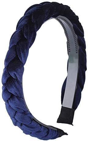 Haarband Haarband,Stirnbänder Kopftücher gezahntes Haarband,Herbst Haarschmuck Breite gewebte Haarbänder Helle geflochtene Haarband Fashion Hoop Haarbänder Lünette Kopfschmuck (Color:Gris) (Color : Ot von MUNANI