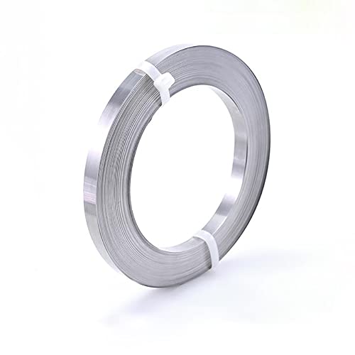 MUNANI Nickelband Stahl Nickel, Nichrom Flachdraht Nichromdraht hat eine Gute Verarbeitbarkeit, geeignet for Heizelemente, Breite 8 mm, Länge 10 m, Dicke: 0,3 mm (Color : Thickness:0.3mm) von MUNANI