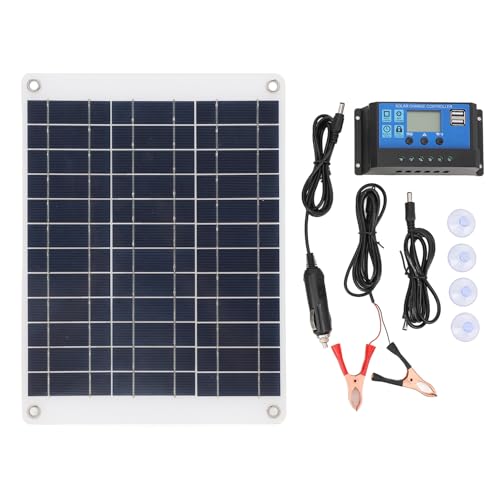 MUNEFE 50W Portable Solar Panel, Monocrystalline Solar Panel, Solar Charging Panel, Suitable for Camping Lights and Other Devices, Etc von MUNEFE