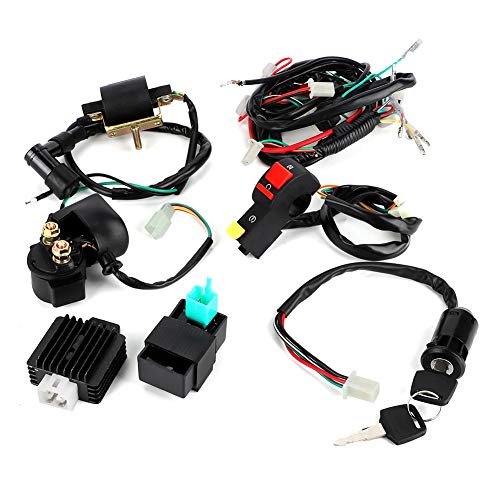 MUNEFE Kick Start Motor Kabelbaum, Pit Bike Kabelbaum, Dirt Bike Light Verdrahtung Kit zur Verbesserung der Fahrzeug leistung und-effizienz von MUNEFE