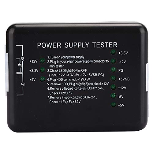 MUNEFE Netzteiltester, Computer-PC-Netzteiltester, Netzteiltester mit LED-Anzeigeleuchte für die Computerreparatur von MUNEFE
