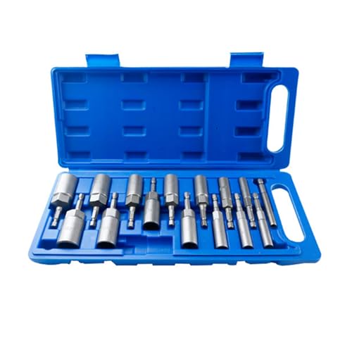 MUNEFE Wrench Nut Driver Power Screw Drill Bits, Hex Shank Metric Socket Wrench Screw, Hex Shank Deepened Socket for Household DIY and Auto Parts (16Pcs) (15 Pcs) von MUNEFE