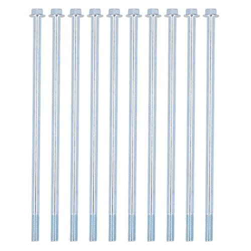 Munefe 10 Stcs Halbgewindeschrauben, Hex -Halbzahnschrauben, Sechskantkopfschrauben für Benzingeneratoren, Benzinpumpen, Mikrofalle, Gartenwerkzeuge usw. (10 * 275) von MUNEFE