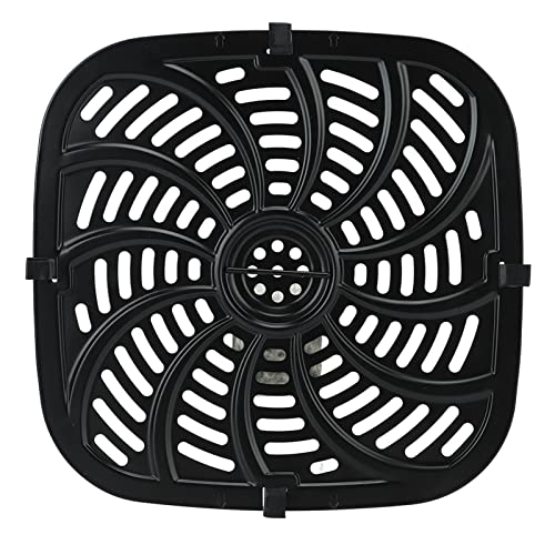 Munefe Air Fryer Ersatztablett, Nicht -Stick -Beschichtungsgrillpfanne mit Gummi -Stoßfänger, Luftbraten -Zubehör für 8 qt von MUNEFE