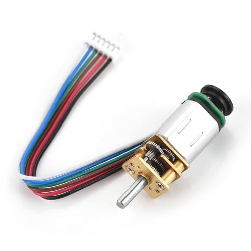 Munefe Getriebemotor, Mini -Mikro -Zahnradmotor, Geschwindigkeitsreduzierungsmotor mit magnetisch codierter Disc Hall -Encoder für elektronische Schlösser und DIY -Spielzeugautos (6 V 30 U/min) von MUNEFE