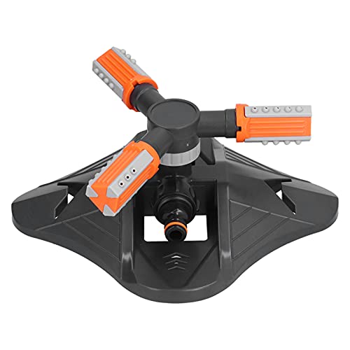 Munefe Lawn Water Sprinkler, Automatisches Blütenwasserveranstalter, DREI Stecker Sprinkler für Gartenwässerung Bewässerung (Orange) von MUNEFE