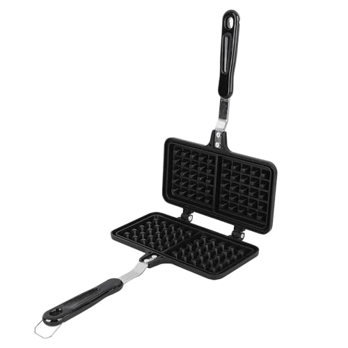 Munefe Oddop Waffle Maker Pan, Anti -Stick -Aluminium sogar erhitzte Doppelwaffel -Backpfanne zum Frühstück von MUNEFE