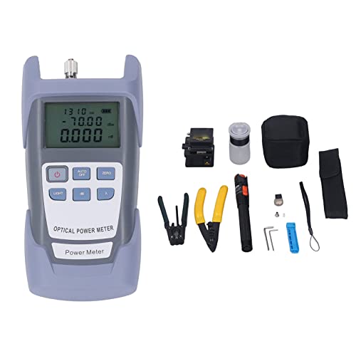 Munefe Optical Power Meter Kit, Glasfaserleistung Messgerät mit Lichtquelle, Glasfaser -Kabel -Tester -Werkzeug zum Streifen von Isolationsdrähten Munefe Optical Power Meter Kit, Glasfaserleistung Messgerät mit Lichtquelle, Glasfaser -Kabel -Tester -Werkzeug zum Streifen von Isolationsdrähten von MUNEFE