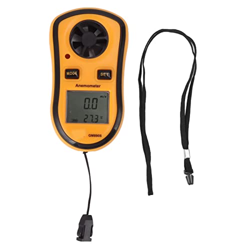 Munefe Pocket Anemometer, Handheld Digital Anemometer, Mini -Windgeschwindigkeitstemperaturmessgeräte mit digitalem LCD -Display von MUNEFE