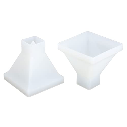 Munefe wiederverwendbare Silikonpyramidenform, Pyramiden -Silikonform, Pyramidenform Silikon 3D für DIY -Handwerk (2PCs) geeignet von MUNEFE