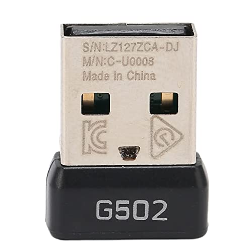 USB-Wireless-Adapter-PC, 2,4-GHz-Wireless-Signalempfänger, Kleiner Tragbarer Metall-Mausadapter Für Die G502 Lightspeed-Maus von MUNEFE