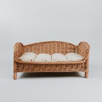 Weiden Haustierbett Mit Weichem Kissen - Handgefertigtes Hunde- Und Katzenbett, Größen S-L Weiden Haustierbett Mit Weichem Kissen - Handgefertigtes Hunde- Und Katzenbett, Größen S-L von MUNIAnaturally