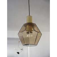 Elegante Mid Century Modern Glashütte Limburg Hängeleuchte | Pendelleuchte Lampe Aus Altem Lagerbestand von MUNICHMODERN