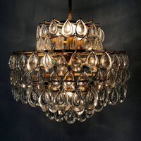 Extrem Seltener Und Imposanter Palwa Kronleuchter | Chandelier Deckenleuchte 8-Flammig 7-stufig Kristallglas 1960Er Jahre von MUNICHMODERN