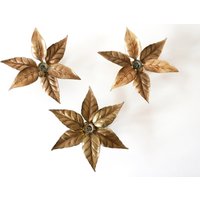 Set Von Drei Dekorativen Mid Century Modern Wandleuchten | Wandlampen Willy Daro Für Massive, 1970Er Jahre, Belgien von MUNICHMODERN