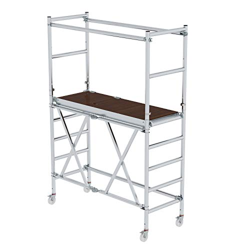 Günzburger Steigtechnik MUNK 115601 Aluminium Gerüst klappbar, fahrbar Arbeitshöhe (max.): 3.6m S von Günzburger Steigtechnik