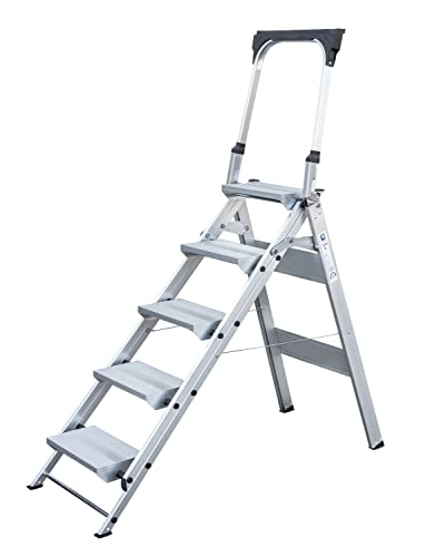 Günzburger Steigtechnik MUNK 53105 Aluminium Treppe klappbar Arbeitshöhe (max.): 3.1m Silber 13.5kg von MUNK Günzburger Steigtechnik