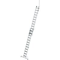 MUNK Stufen-Seilzugleiter 2-teilig mit Handlauf und Ausstiegsholm 2x12 Stufen von MUNK